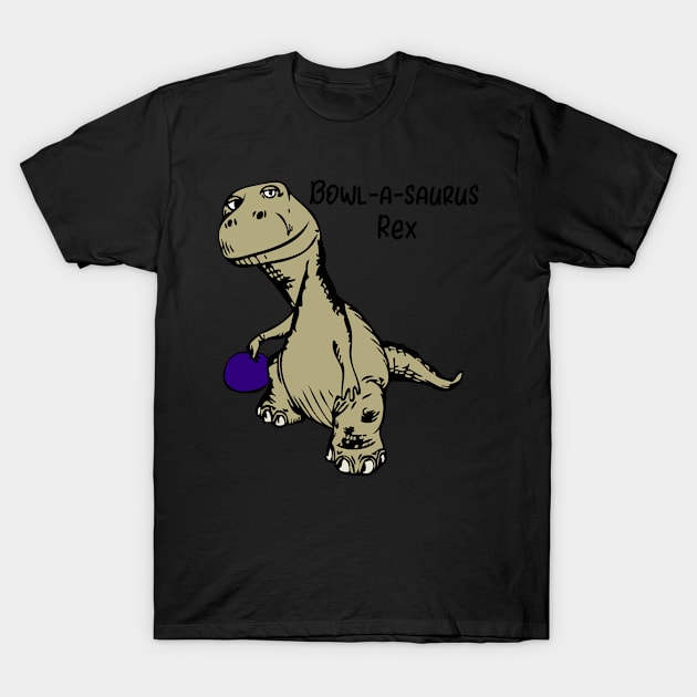 bowlasaurusrexblack T-Shirt by StacysCellar